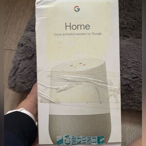 Google Home Smart Speaker in White and Gray